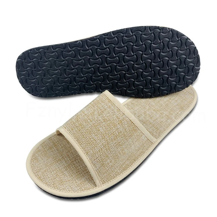 Hotel Flip Flops Sandals Open Toe Bamboo Rattan Flax Tatami slippers for Hotel Bedroom