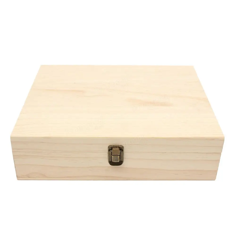 plain pine wood gift box natural wooden box