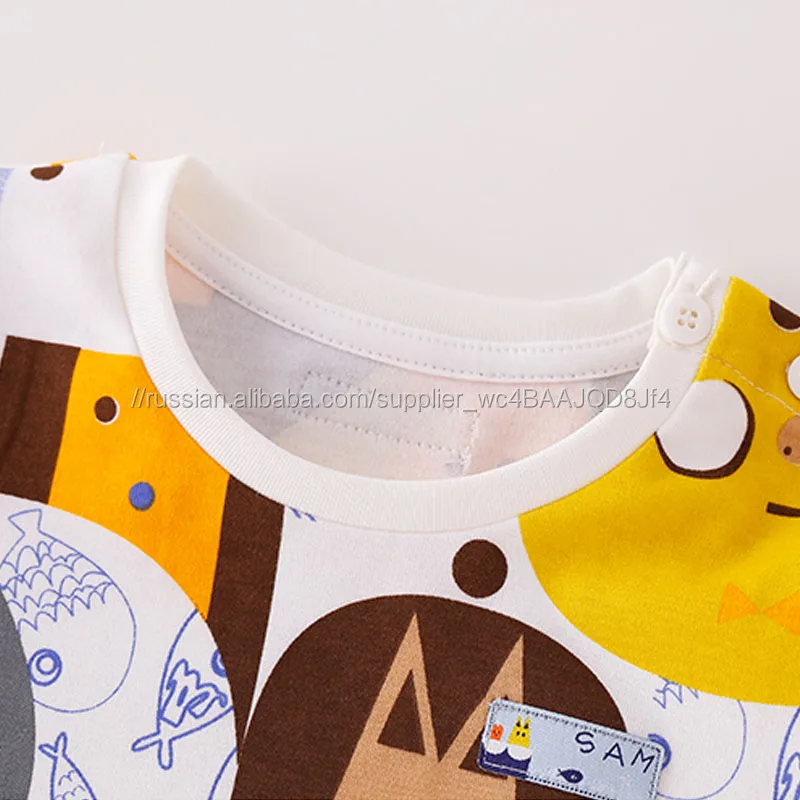 
 Sambede Красочные Детские Верхняя одежда с длинными рукавами и круглым вырезом из хлопка для маленьких мальчиков футбо SM7Q30522  