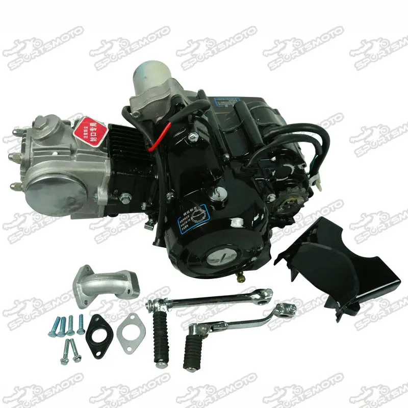 Pit Motard Dirt Bike Electric Start 50cc 4 Stroke Horizontal Engine ...