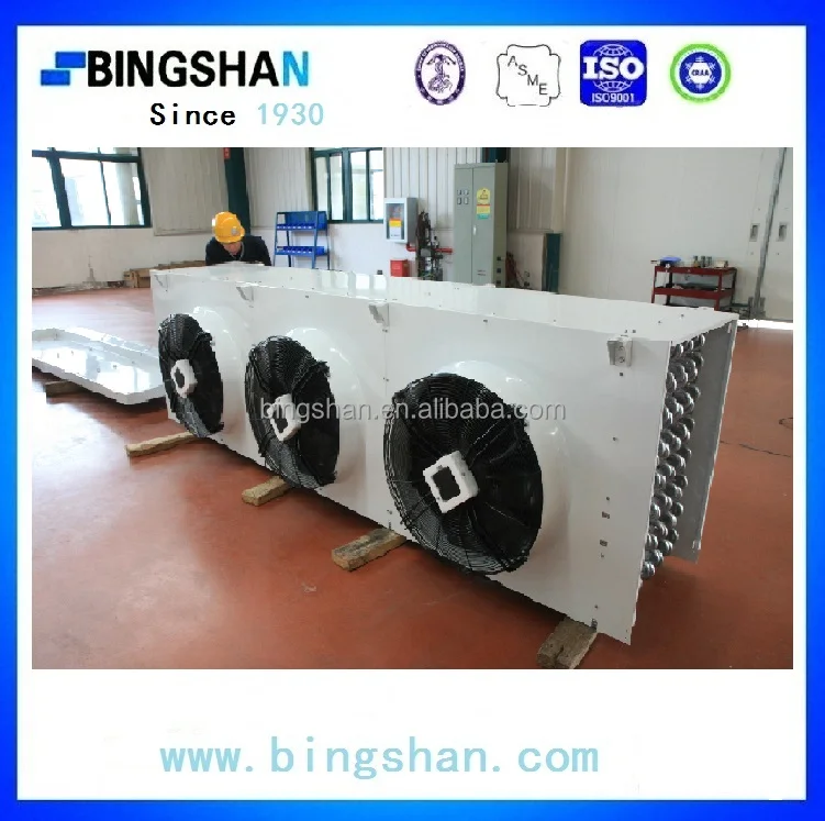 Промышленные из нержавеющей стали трубы горячего газа размораживания al fin два вентилятора воздушный охладитель