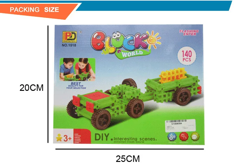 Горячие Продажа дешевого пластика ABS building block игрушки