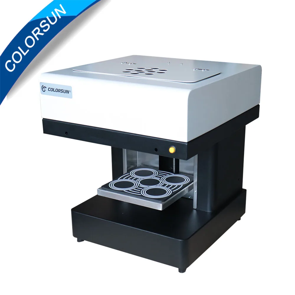 ColorSUN 4 Cups DIY 3D Small Cake Printing Machine Latte Art Coffee Food Printer