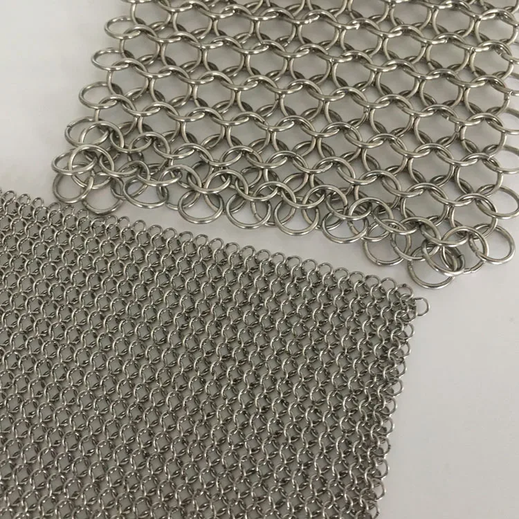 Inf-way 304L Brushed Stainless Steel Mesh Cut Resistant Chain Mail