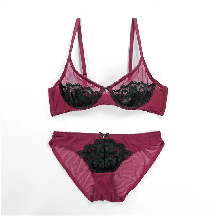 Buy PRONEST Women's Designer Lingerie Set with Full/Half Coverage, Non  Padded, T-Shirt, Push up Cotton Bra Panty Set,Sexy Bra Panty Set, Women  Innerwear Set (Maroon, 30B) at