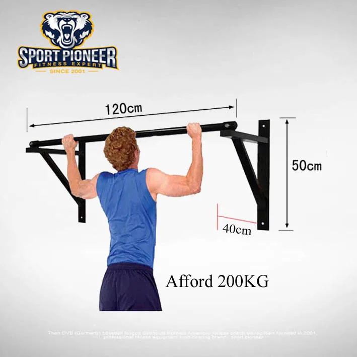 Wall Mounted Pull Up Bar Chin Bracket Home Gym Fitness 