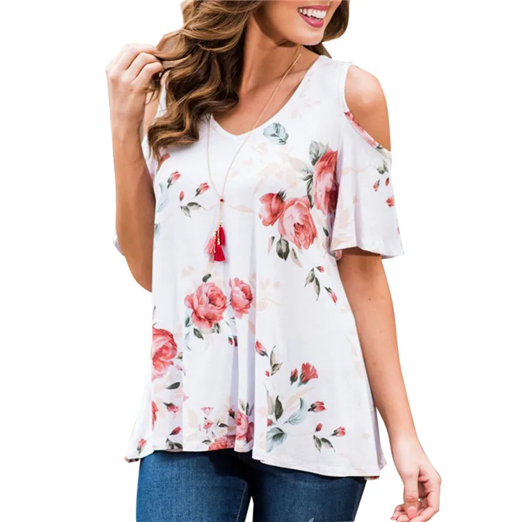Tops De Mujer De Talla Grande Con Hombros Descubiertos Y Man Tops De Mujer De Talla Grande Con Hombros Descubiertos Y Man