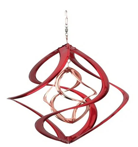 Custom Made Rotating Helix SPIRAL TAIL Hook Garden Gift 3D Metal Wind Spinner Garden Home Decoration