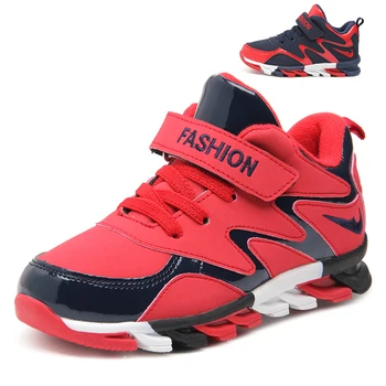 New Design High Quality Custom Anti Slippery Kids Leather Basketball Athletic Shoes for Boys