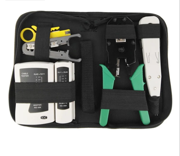 12 in 1 Professional Computer Repair Tools Kit Flat Screwdriver Wire Cutter Computer Maintenance Network Repair Tool Box Kit