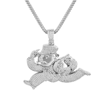 New Design Hip Hop CZ Iced Out Men's Pendant Chain Necklace