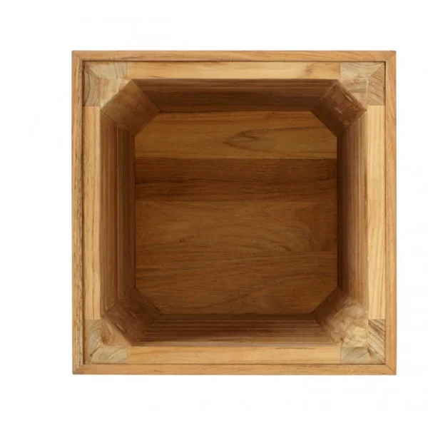 Экологичная деревянная корзина для отходов с крышкой