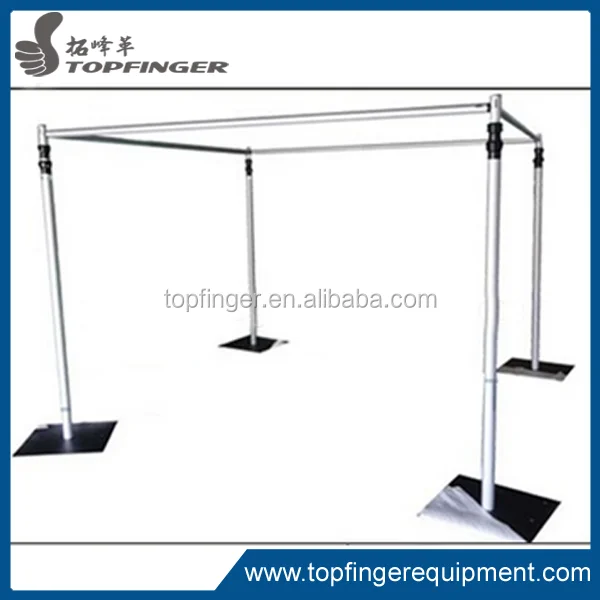 Самое лучшее обслуживание алюминиевый выдвижная труба пелерина стенд с драпировкой