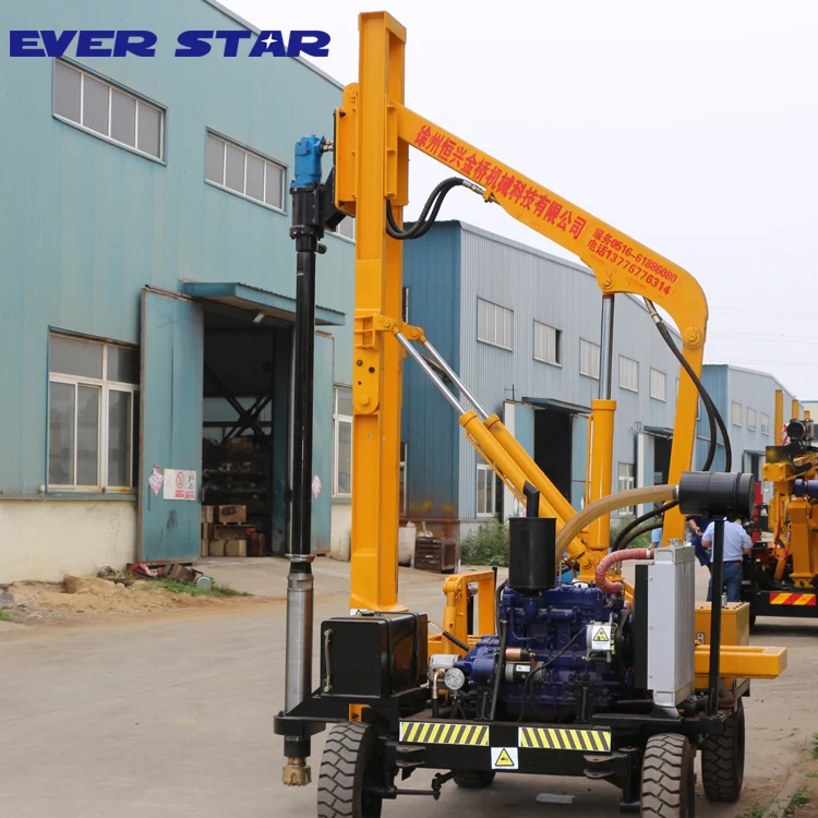 Crash Barrier Installation Pile Drivers Ramming Machine Post Pounder