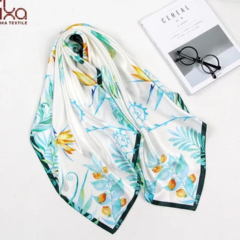 Hot Sale Luxury Design Custom Digital Print 100 Silk Hijab Scarf