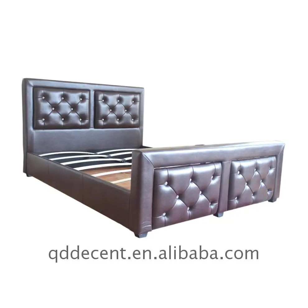 Back Design Of Wooden Single Leather Pakistan Beds With Two Chairs In The Foot Board Buy Single Leather Beds