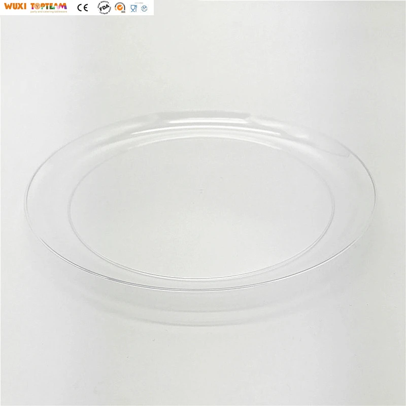 Одноразовая обеденная тарелка из прозрачного пластика, 9 дюймов