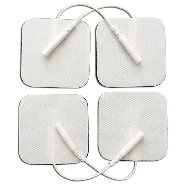 2PCS Long Life Pad Electrode Massage Pads Cable for Digital Tens