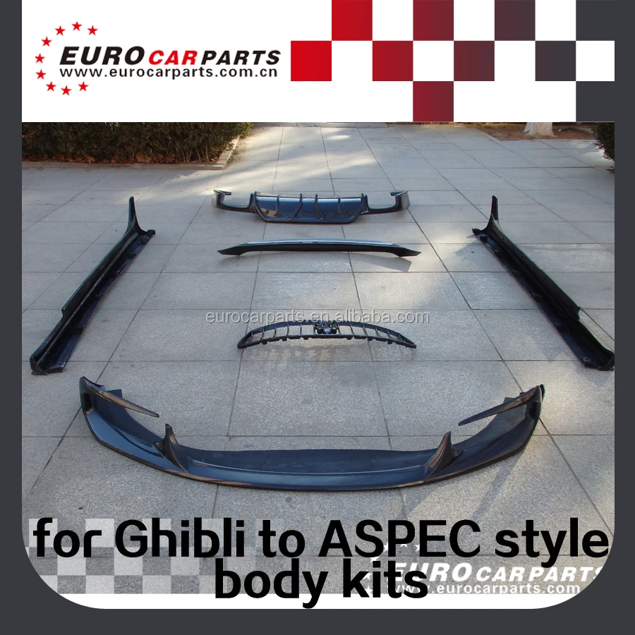New Body Kits Fit for Maserati Ghibli 13y~ to ASPEC Style Body Kits FRP/carbon Fiber Material Upgrade Replacement Body Parts