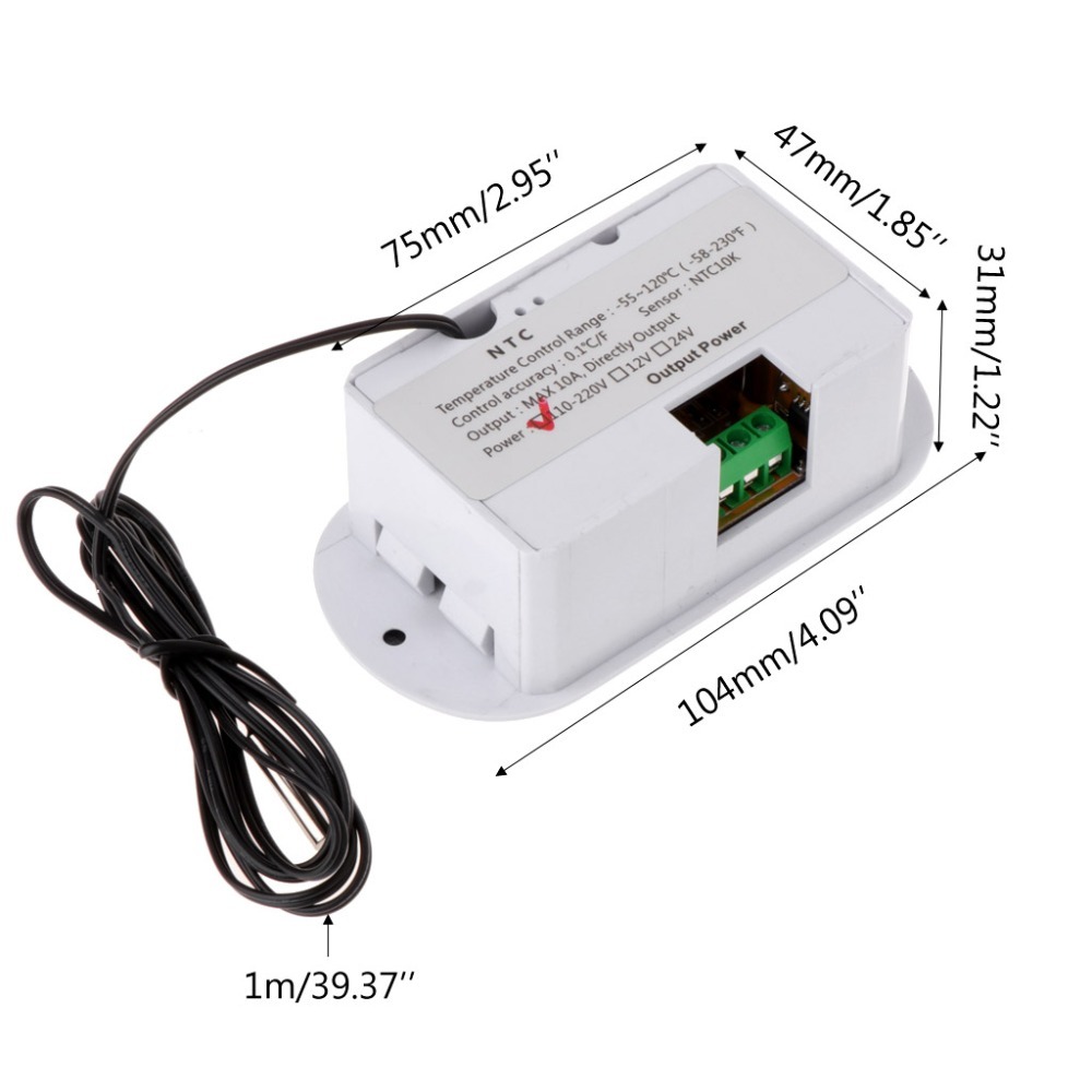 XH-W1308 Digitales Thermostat-Modul – 12V Temperaturregler Mit Display & Wasserdichtem Sensor