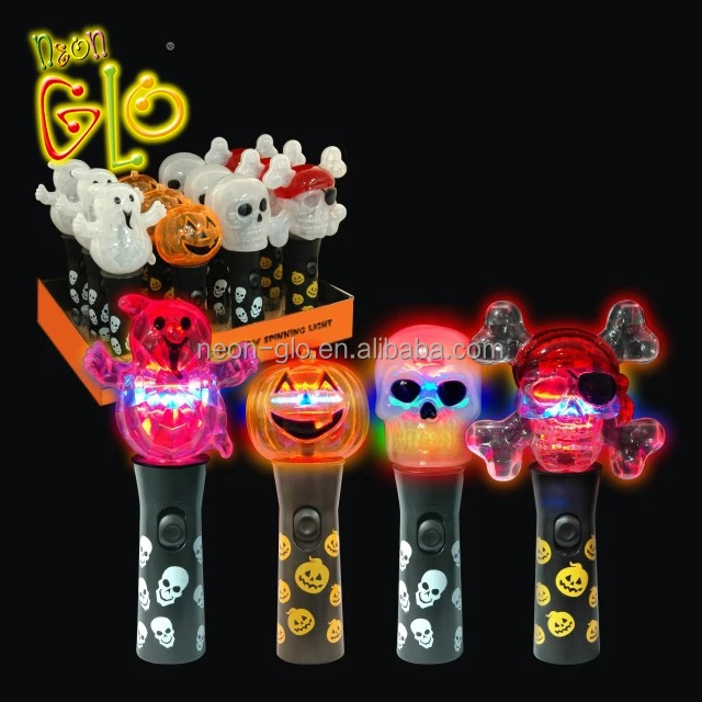 China Factory Provide LED Light up Halloween Spinner Toys for Kids
