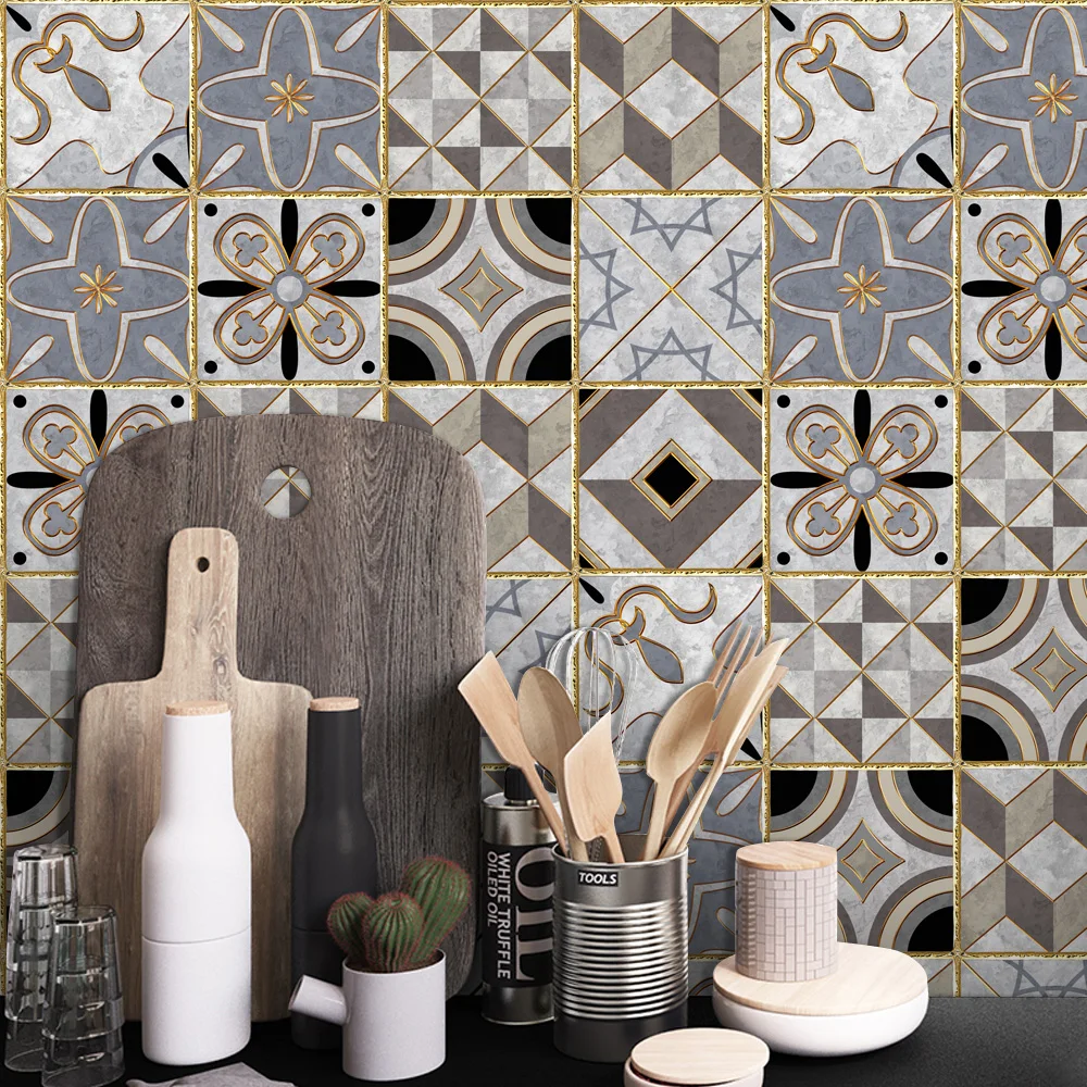 
 Европейский дизайн, водостойкая наклейка на пол для кухни, ванной комнаты  