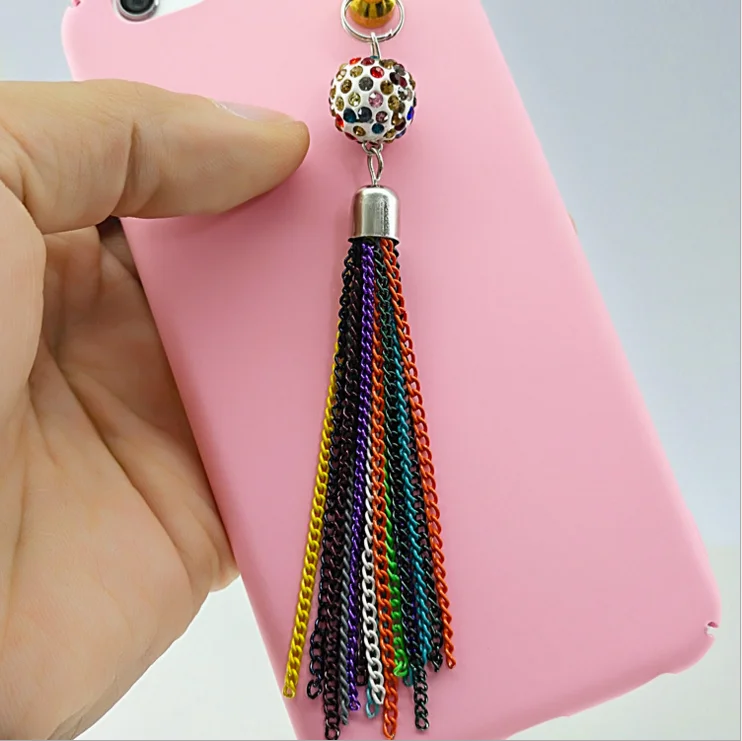 Yongze модная цветная металлическая цепочка с бусинами и длинными кисточками для брелока