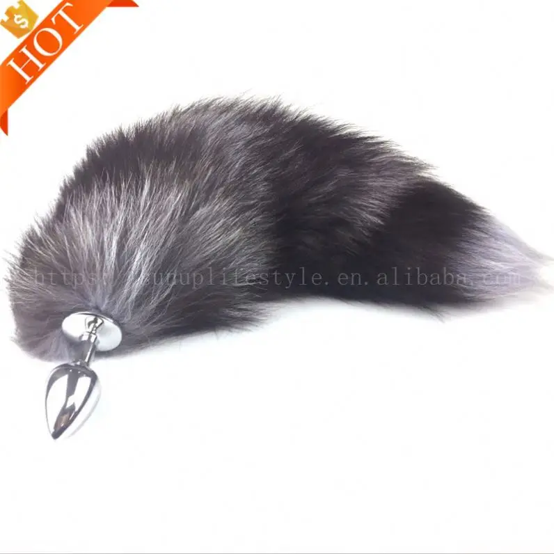 Free Custom Box - Homemade Men Electric Prostate Massager With Cat Fox Horse Tail Anal Butt Plug Plugs