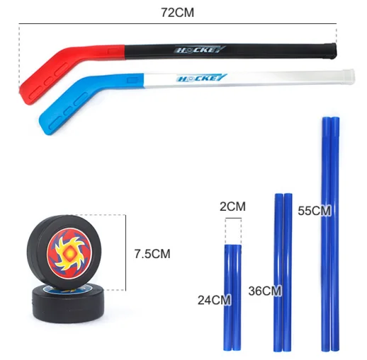 product indoor outdoor portable mini pvc hockey stick and soccer goal sports toys set for kids-6