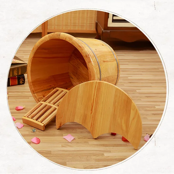 Деревянное ведро для массажа