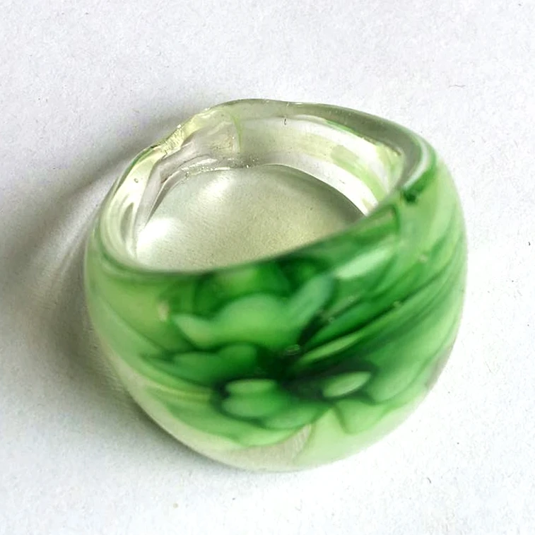 Mixed Designs Decorative Colorful Murano Glass Ring Bohemian Jewelry Beautiful Gift