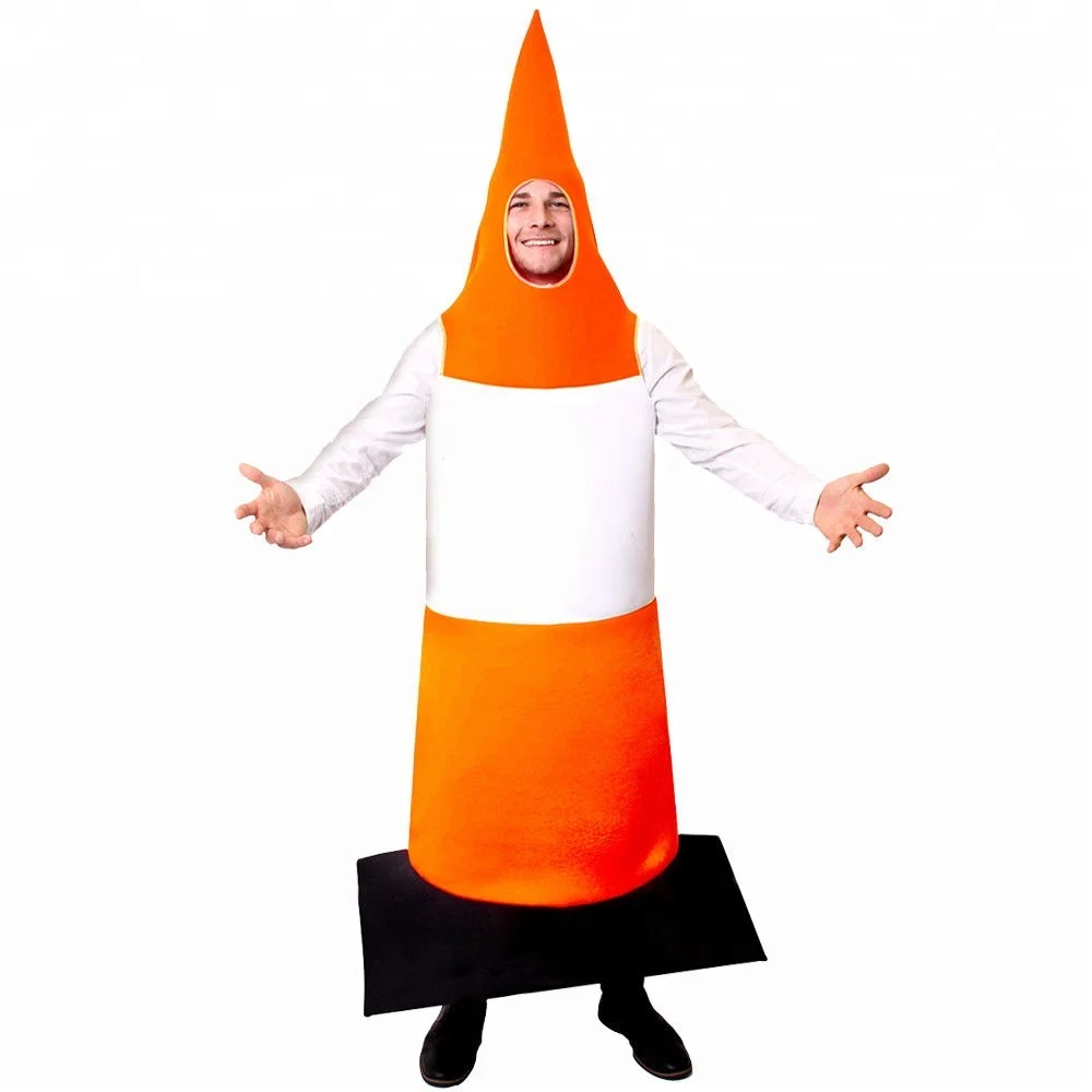 Traffic Cone Costume Stag Night Adult Funny Outfit Orange Sa2104,Costume,Tr...