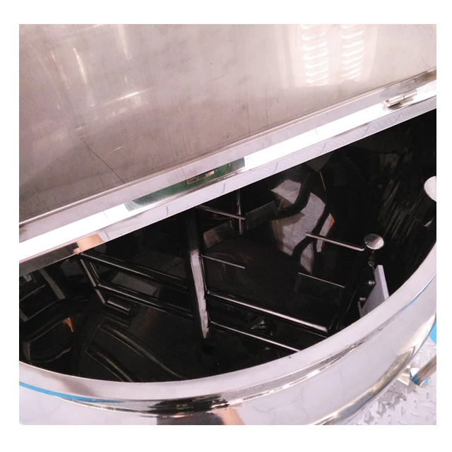 Homogenizer tank Blending Cream Jacketed Liquid Mixer tank Heating Stainless Steel Mixing tank with Agitator Heater