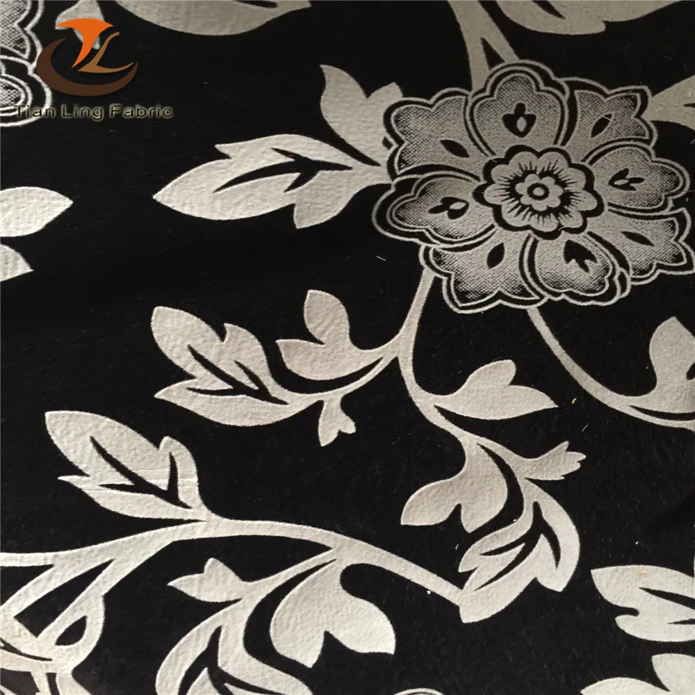 Полиэфирная нейлоновая пряжа окрашенная тканевая бархатная ткань для дивана из флока