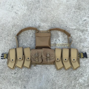 tactical combat military duty belt with 6 AK magazine pouches for army