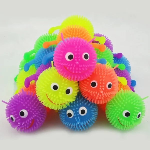 Новые Красочные сжимаемые шарики со светодиодной подсветкой в виде животных, шарики в виде червя, игрушки для детей, уличные шарики в виде шариков, оптовая продажа