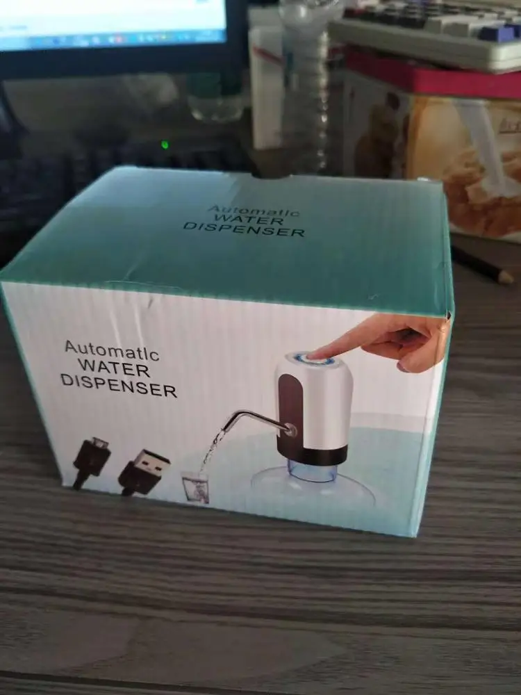 
Электрический насос для бутылок с водой, диспенсер для питьевой воды на галлонах, портативный светодиодный насос с USB 