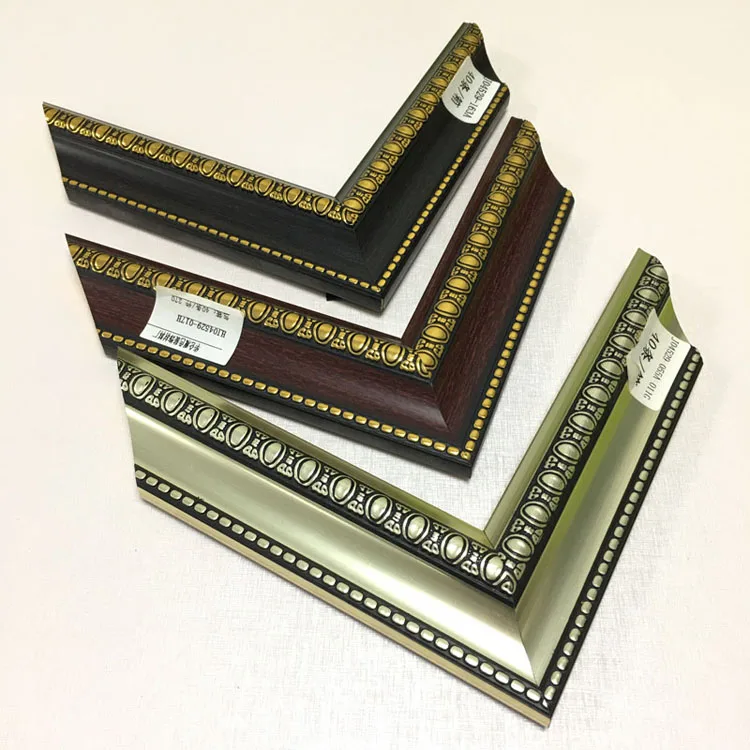 Free Sample Wholesale New Design Gold Fancy Ps Frame Moulding Profile