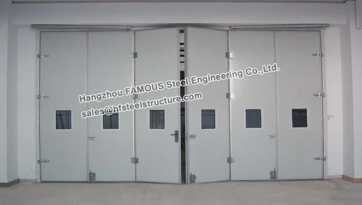 Sectional Overhead Folding Doors for Industrial Workshop