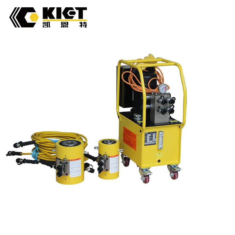800 Ton Double Acting Ultra-Thin Hydraulic Jack 300mm Stroke 700 Bar for Heavy Equipment Maintenance CE ISO KIET