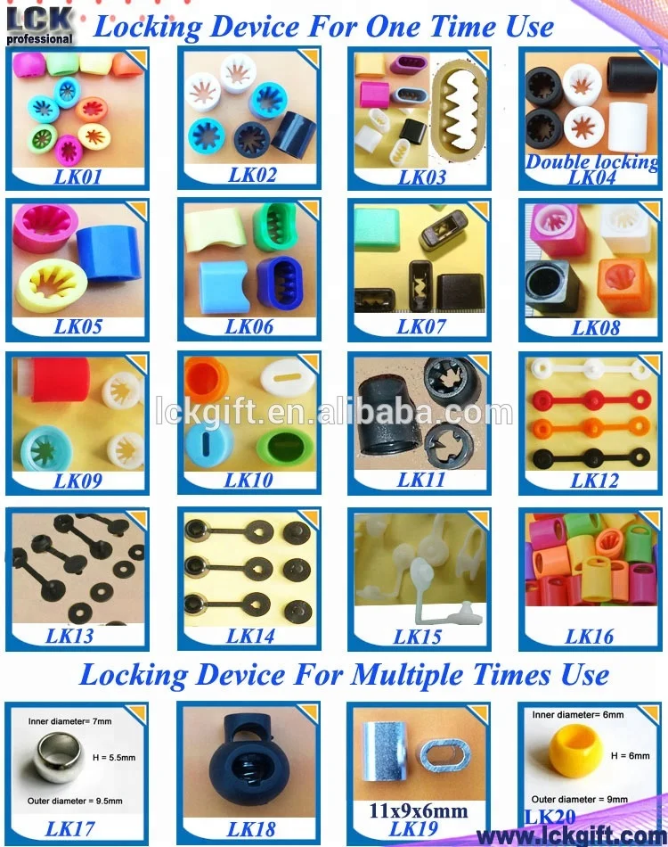 Plastic Slide Lock Clasps Wristbands Barrel Lock Clasp Plastic Festival Fabric Wristband Clasp