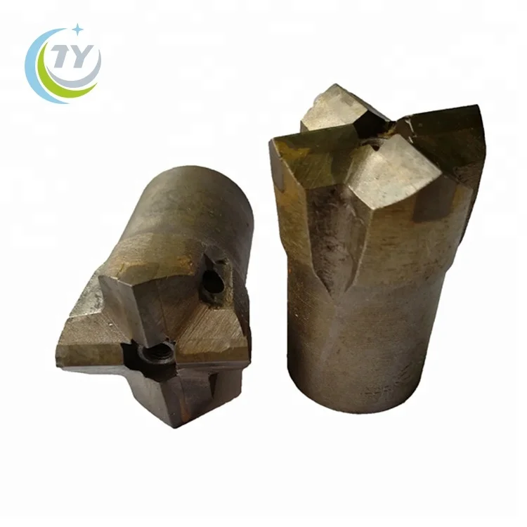 Tungsten Carbide Forged Tips Taper Cross Bits for Drilling Tool for Rock Drilling