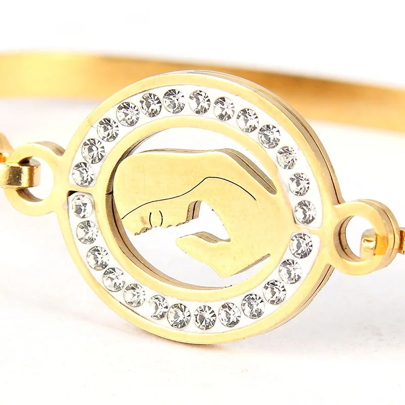 Fashion Luxury Gold 316l Stainless Steel Bracelet Tree Of Life Buckle ...