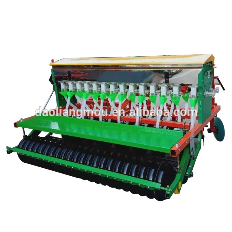 Stepless Speed Change 14 Row Pasure Grass Seeder with Double Disc Seed Drill Machine
