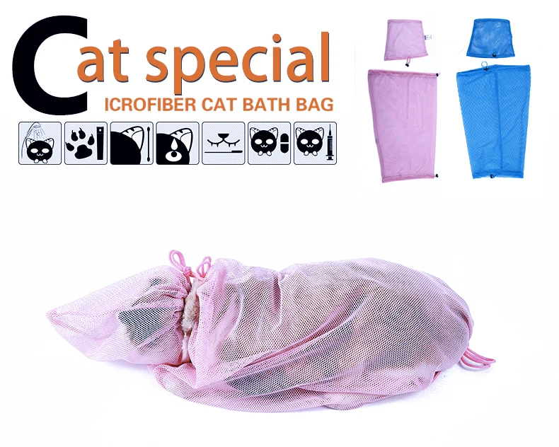 Cat Bath Bag - Grooming Made Easy with No Scratching