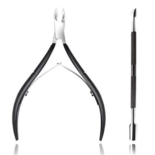 cuticle trimmer with cuticle pusher tool set cuticle nipper