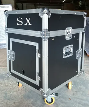 10U Rack Mount Computer Case with Mixer Slant Top, Back Door