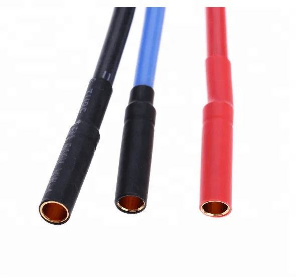 Lot De 5 Câbles D'Extension ESC Pour Moteur RC - 30 Cm - Connecteurs Banane Dorés 3,5 Mm - Fil Silicone 16 AWG (35A) - Pour Voiture Et Bateau Télécommandés