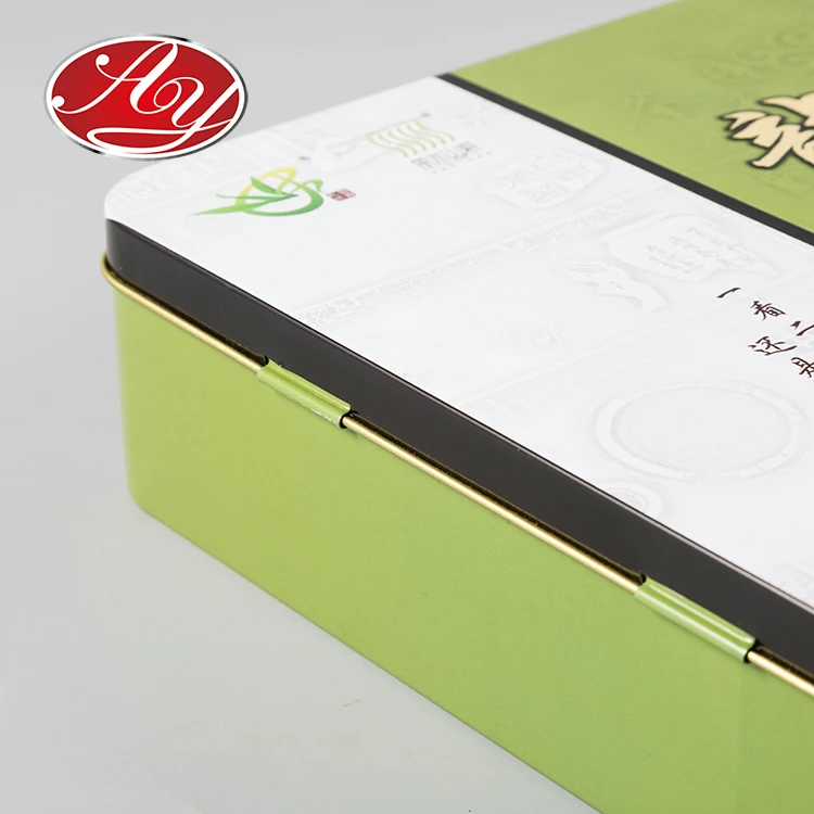 Большой контейнер из олова для пищевых продуктов, металлическая упаковочная коробка для чая