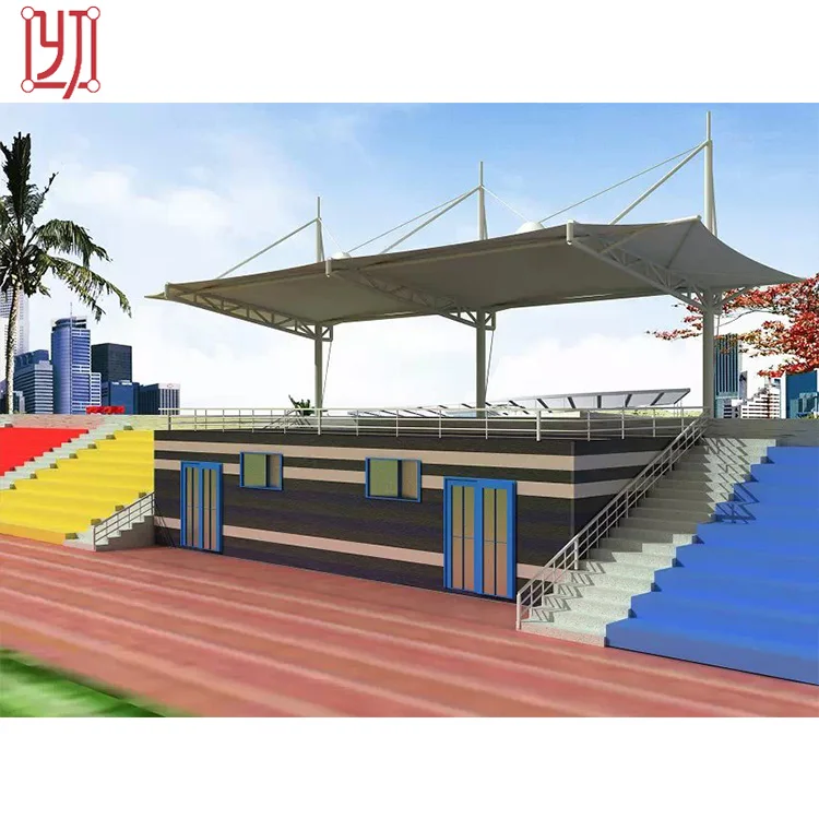 Architecture Tensile Membrane Structure Prefabricated Football Stadium